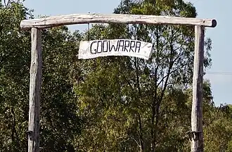 Sign at Goowarra, 2017