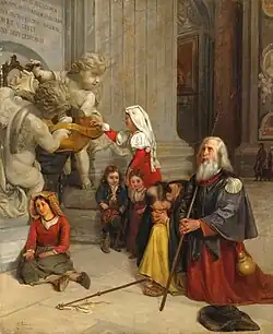 Pilgrims at the Entrance to St. Peter's Basilica, 1854; Art Museum of Belarus, Minsk[8]