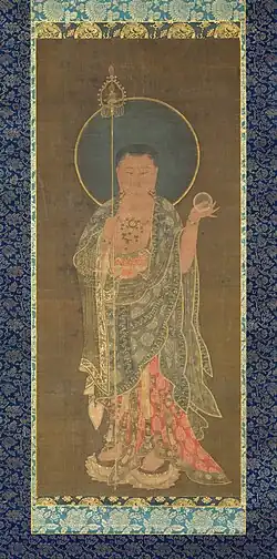 Image 8514th century Goryeo painting of Ksitigarbha holding a cintamani (from List of mythological objects)