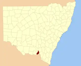 Location in New South Wales