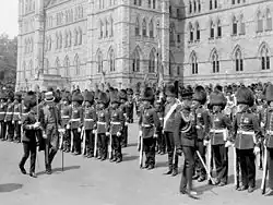 Governor General the Viscount Willingdon outside Centre Block for Dominion Day celebrations, 1927