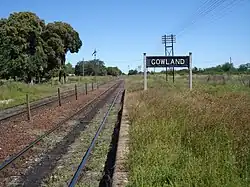 Remnants of the town's rail entrance