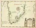 Egede's own 1723 map of Greenland