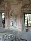Trompe-l'œil fresco facing the staircase