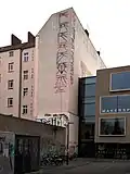 The trademark graffiti of Berlin Kidz on a building in Wedding, Berlin
