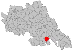 Location in Iași County