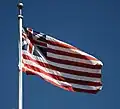 Continental Union Flag, featuring early Union Flag in the canton, outside City Hall, San Francisco