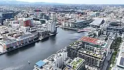 View of Grand Canal Square and the Theatre