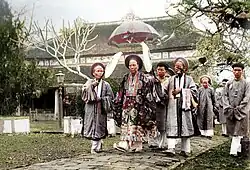 Grand empress dowager Dương Thị Thục, grandmother of emperor Bảo Đại in Imperial costume.