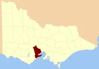 Location in Victoria