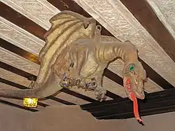 Model of Graoully (copy of effigy) at the castle of Haut-Koenigsbourg (Bas-Rhin, France)