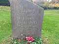 Fr Maloney's grave in Hay-on-Wye cemetery - follow central path to last grassed area, grave on the right.