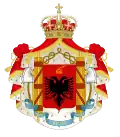 Royal coat of arms of Kingdom of Albania in personal union with Italy