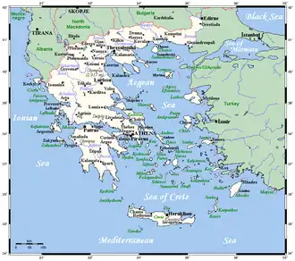 Image 15Greece's cities, main towns, main rivers, islands and selected archaeological sites. (from Geography of Greece)