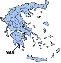 Location of the Mani Peninsula