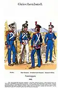 Uniforms of the Infantry in the first period of Otto's reign (1832–1851)
