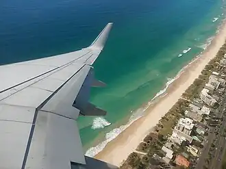 Aerial view of Bilinga beachfront, 2013