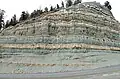 Unnamed middle member, Green River Formation along U.S. Highway 191 near Indian Canyon Summit, Duchesne County, Utah