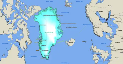 Greenland geography map