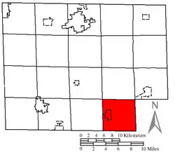 Location of Greenwich Township in Huron County