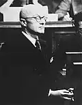 Gregor Ebner during the Nuremberg Trials