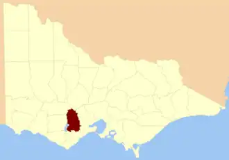 Location in Victoria