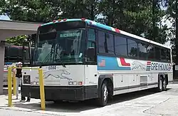 Image 34An integral bodywork MCI 102DL3, an intercity bus owned by Greyhound Lines, typical of those used in the 1990s and early 2000s. (from Intercity bus service)