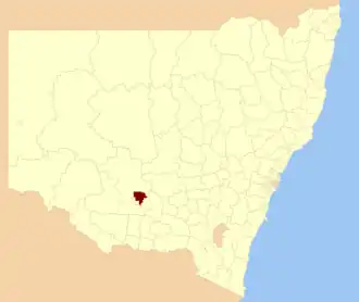 Location in New South Wales