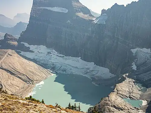 Grinnell Glacier from Lower Grinnell Ridge on September 6, 2025