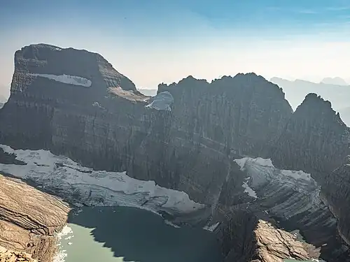 Grinnell Glacier from Upper Grinnell Ridge on September 6, 2025