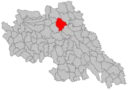 Location in Iași County