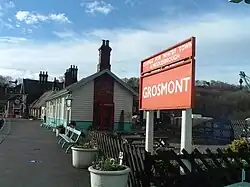 The North Yorkshire Moors Railway platform at Grosmont.