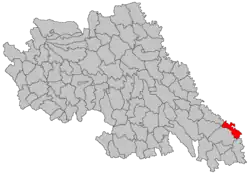 Location in Iași County