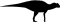 Gryposaurus monumentensis silhouette used as a stand-in