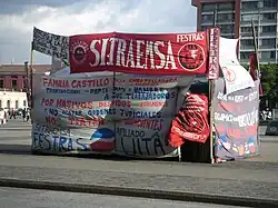 Image 20Camp put up by striking Pepsi-Cola workers, in Guatemala City, Guatemala, 2008.