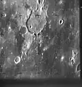 Altitude: 830 miles (1,340&nbsp;km). Features: Image of Guericke crater, taken 8.5 minutes before impact.