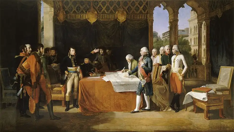 The Preliminary Peace Treaty at Leoben by Guillaume Guillon-Lethière