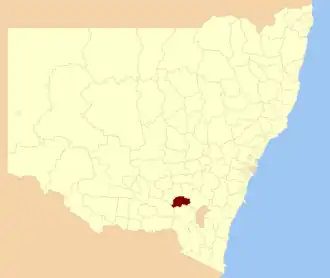 Location in New South Wales