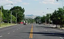 Looking south down Gunnison's Main Street (US-89), June 2005
