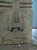 Rock-cut image of Goddess Saraswati
