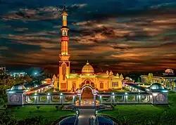 The mosque at night