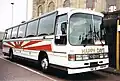 Duple Goldliner II on Volvo B10M chassis. This is a stepped-roofline version.