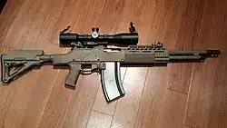Heavy Counter Assault Rifle (HCAR), a modernized lightweight civilian variant of the M1918 BAR produced by Ohio Ordnance Works in profile.