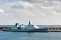 HDMS Peter Willemoes fitting out on 8 November 2011.
