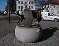 Fountain Sculpture with the Fox and the Stork