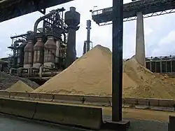 Granulated (or vitrified) blast furnace slag