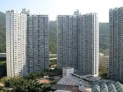 Trident 3 blocks in Heng On Estate, Ma On Shan. They are built in 1987.