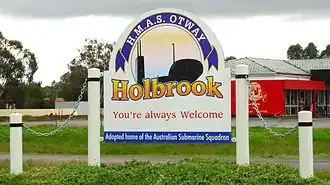 Holbrook town entry sign