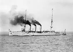 Image 37Portside view of the Challenger-class light cruiser HMAS Encounter (from History of the Royal Australian Navy)