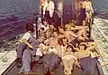 The crew of Hajen in 1975